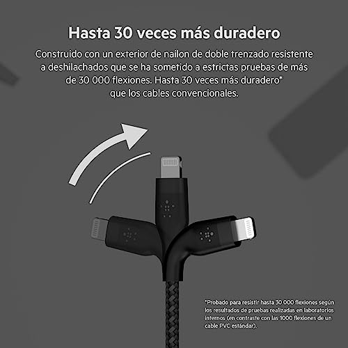 Detalle de Belkin BoostCharge Pro Flex USB-C a Lightning 1 m