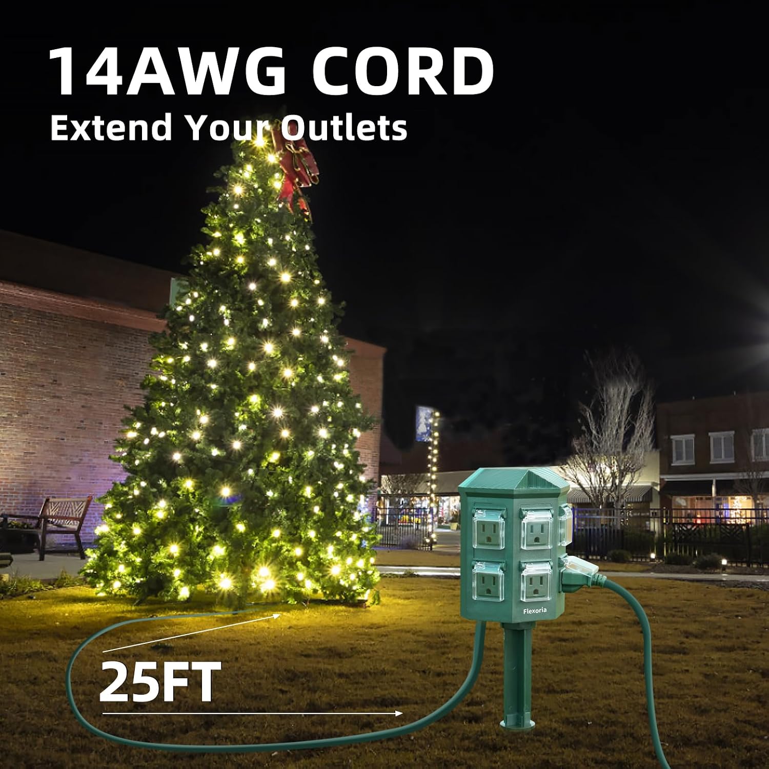 Thumbnail 6 de Flexoria FX-28016-25 Outdoor Power Strip, 25-Foot Cord, 6 Grounded Outlets
