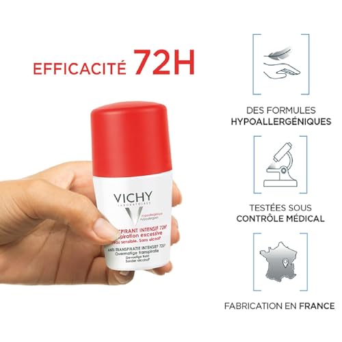 Detalle de Vichy Desodorante Tratamiento Antitranspirante Intensivo 72 horas Roll-on – 50 ml