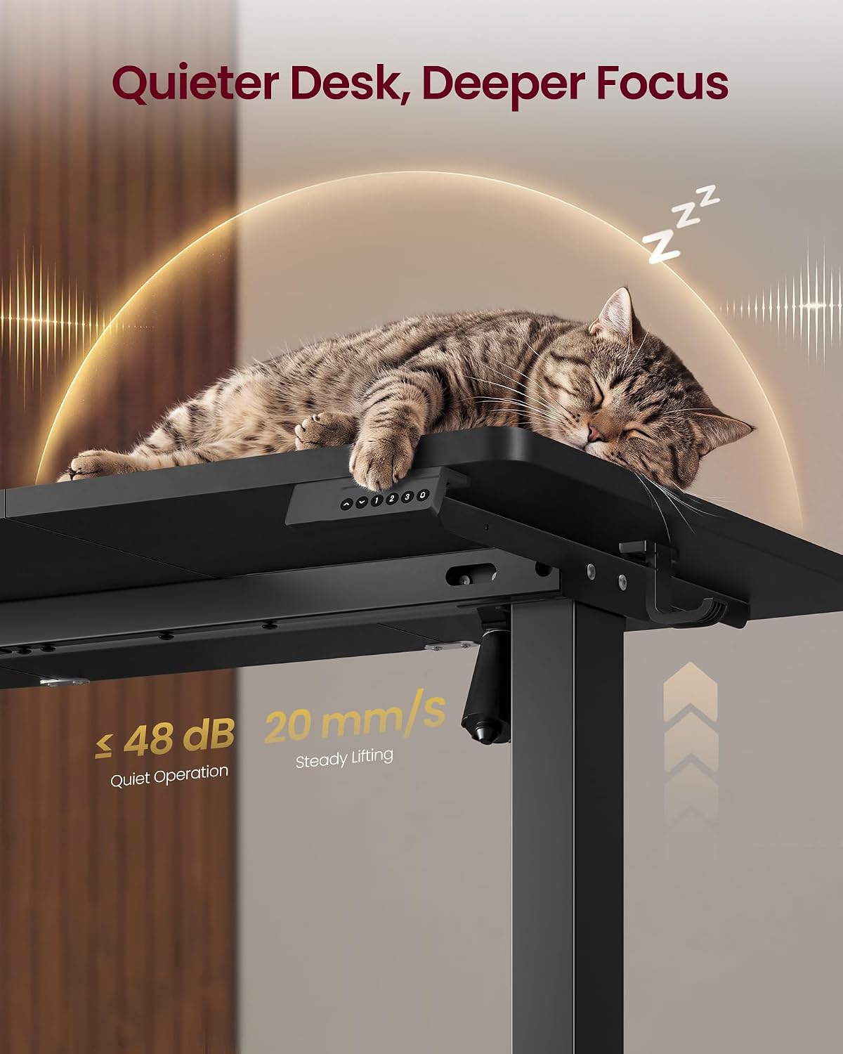 Thumbnail 5 de VASAGLE Electric Standing Desk, 48 x 24 Inch