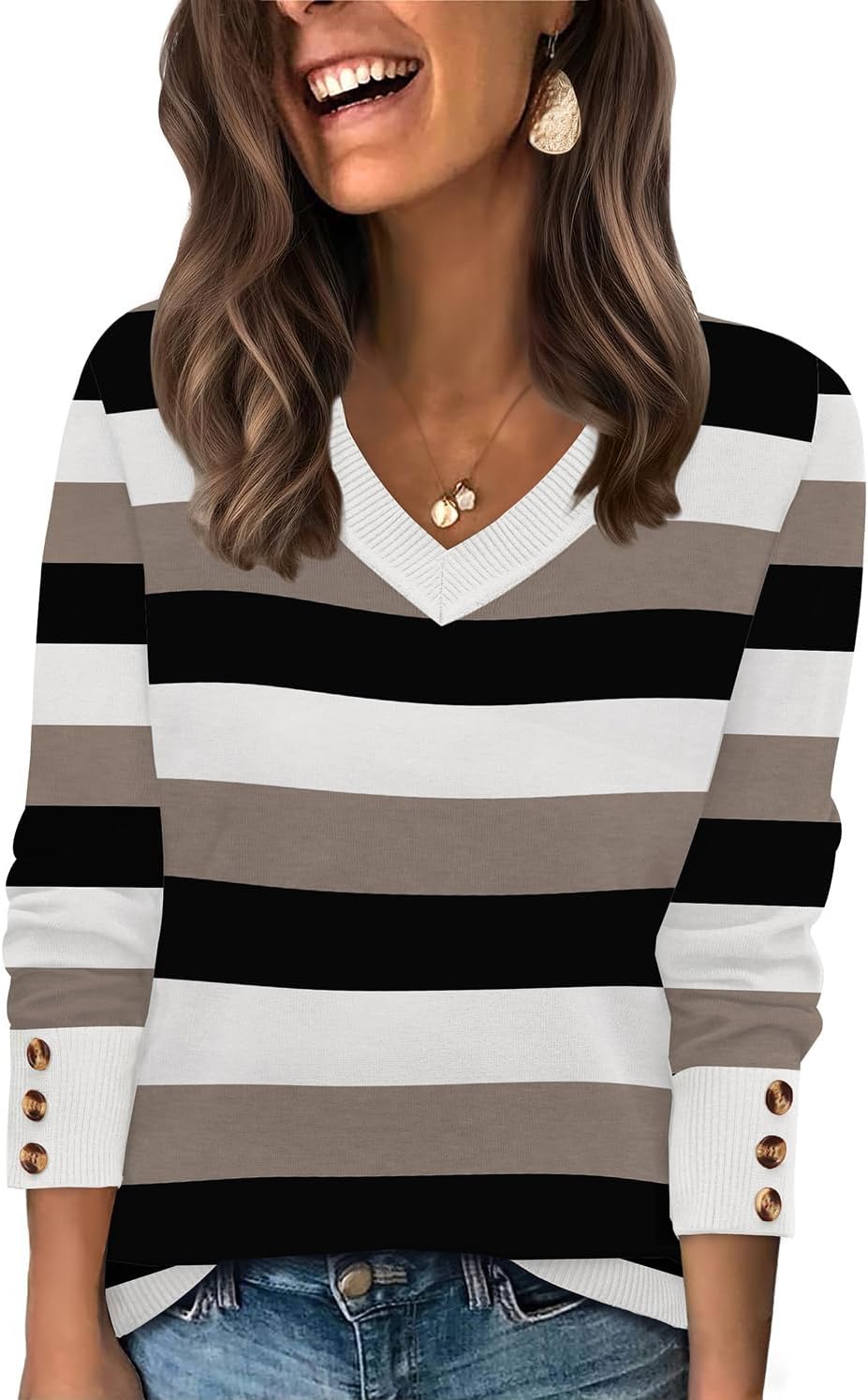 Thumbnail 6 de WIHOLL Lightweight Sweater V Neck S–3XL