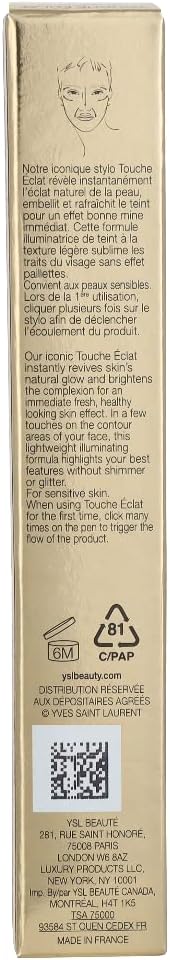 Detalle 2 de Yves Saint Laurent Touche Éclat Radiant Touch 01-Rose Lumière, 5 ml
