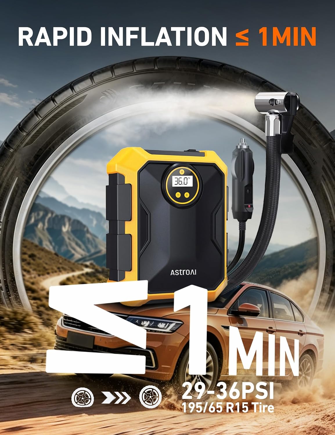 Thumbnail 1 de AstroAI Tire Inflator 12V