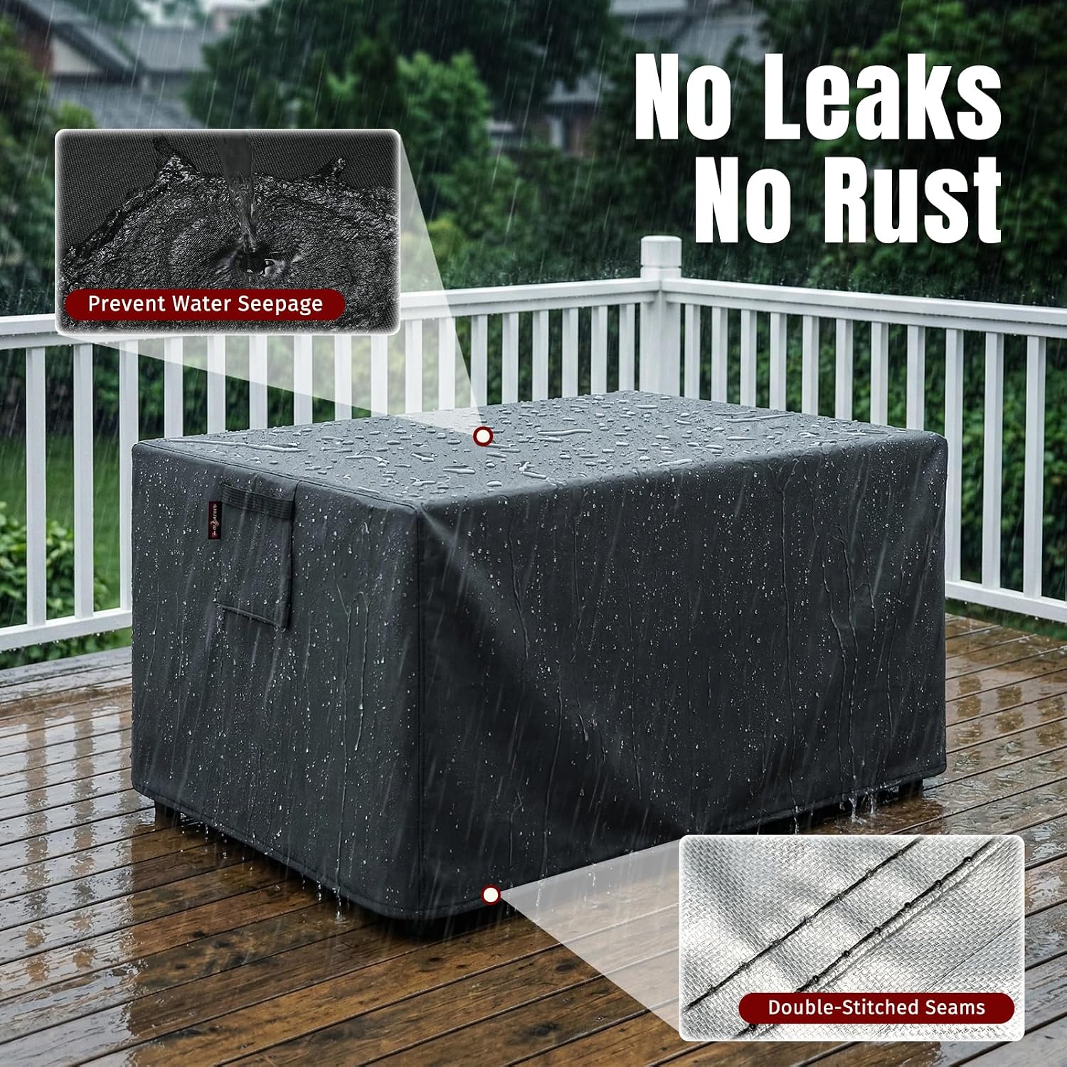 Thumbnail 4 de SHINESTAR Rectangular Fire Pit Cover, 44 x 34 x 25 Inches