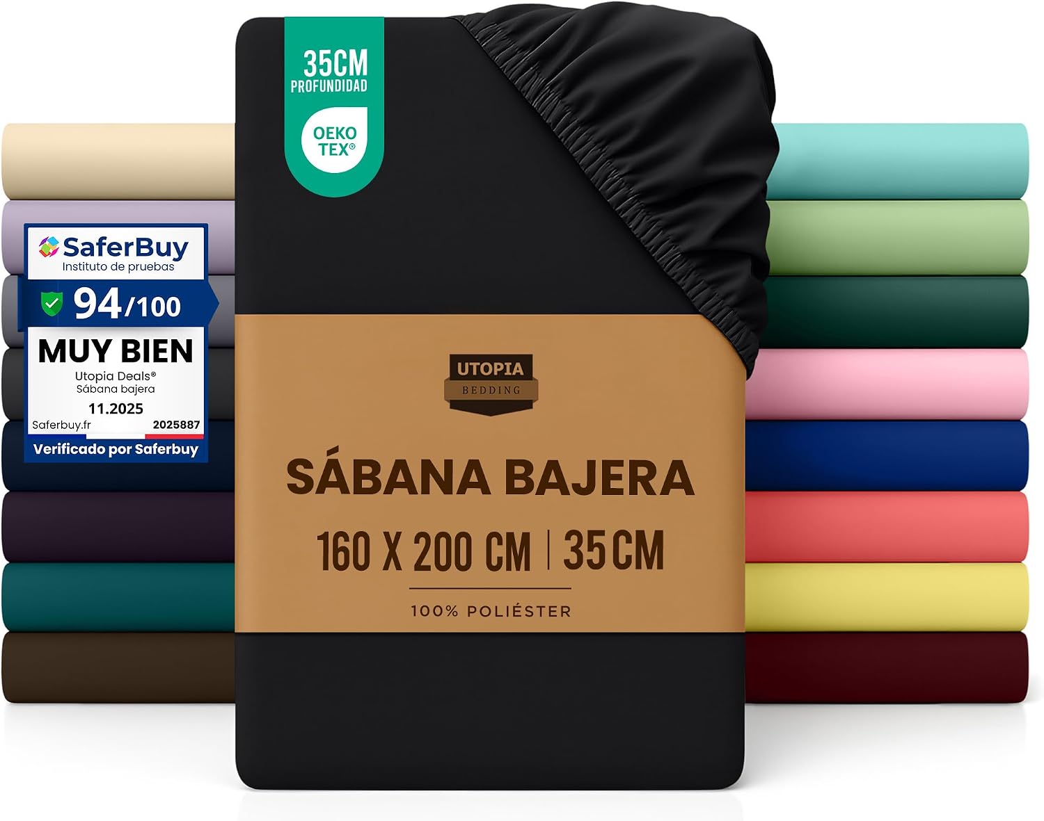 Detalle de Utopia Bedding Sabana Bajera 160x200 Microfibra