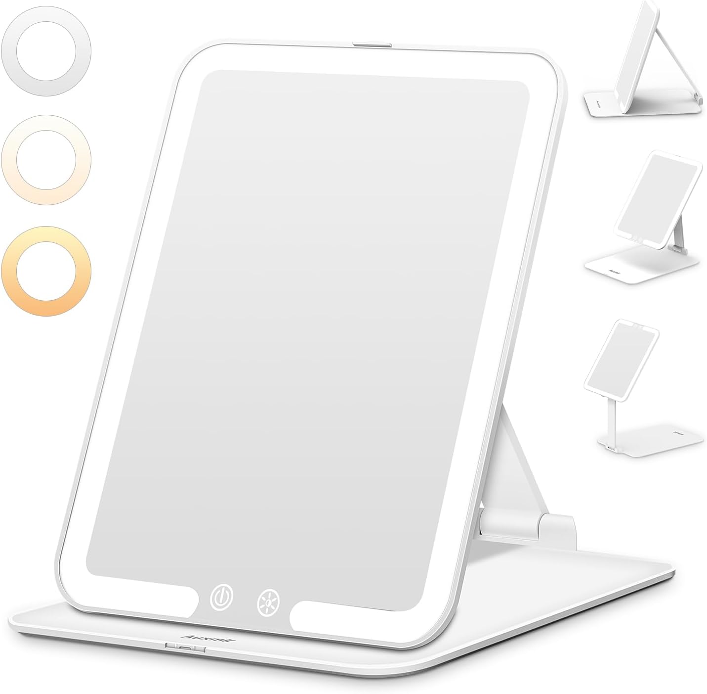 Detalle de Auxmir Rechargeable Makeup Mirror 3‑colour LED 💄