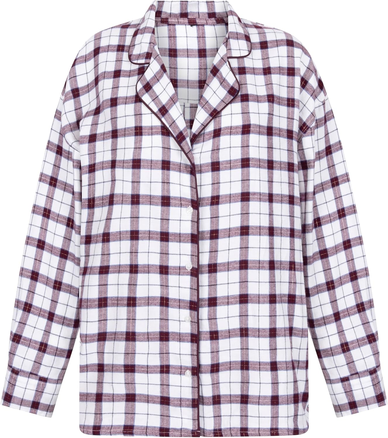 Detalle de Hunkemöller Pyjamatop aus Flanell Gardenia – Größe S