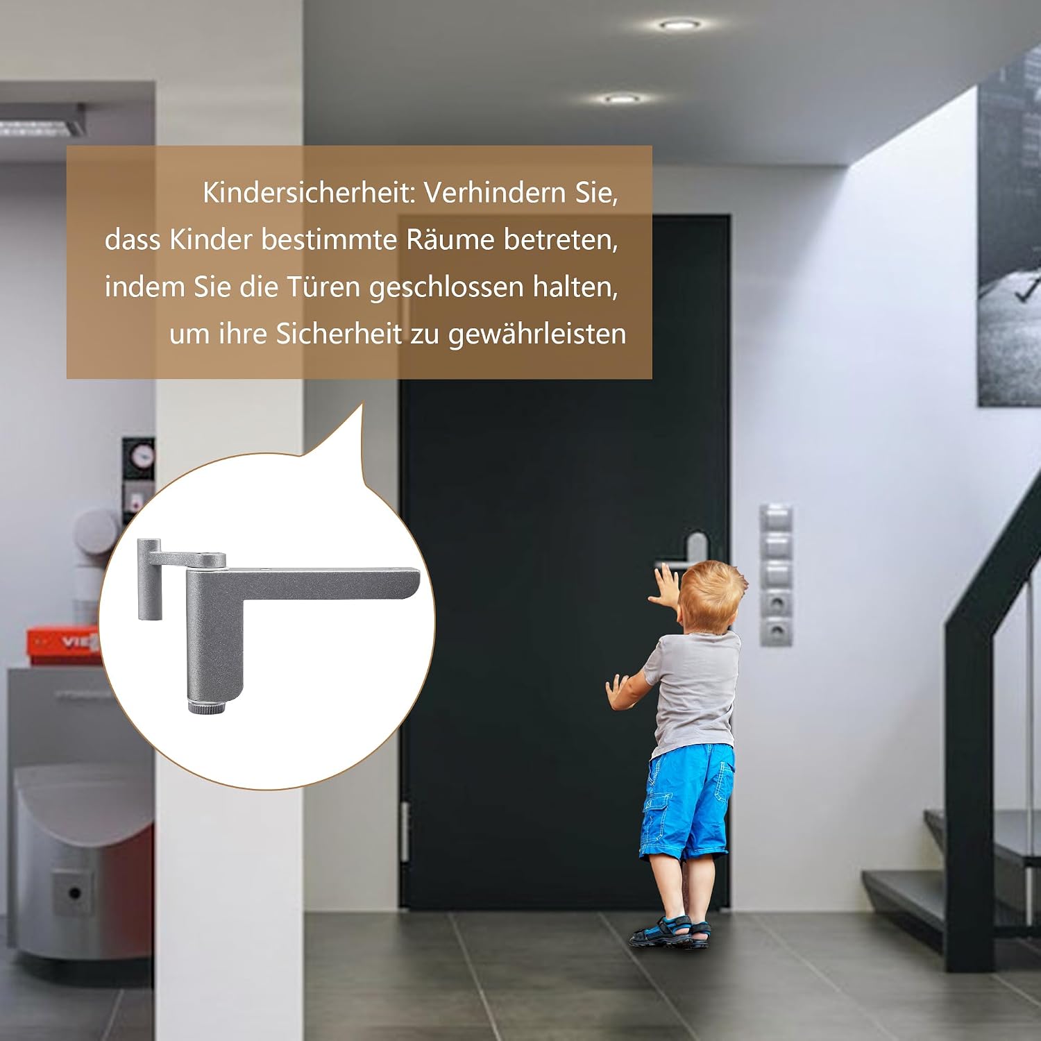 Detalle 2 de Türschließer ohne Bohren 16 mm für Zimmertüren