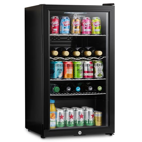 Detalle de Subcold Super85 LED Beer Fridge — 80 Cans + 5 Bottles, 0–18°C, Glass Door