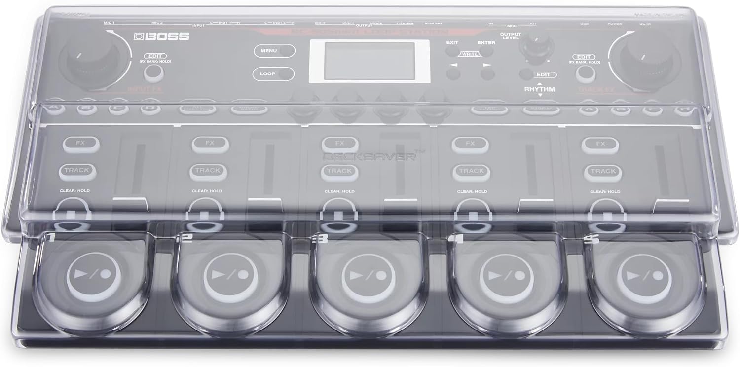 Detalle de Decksaver DS-PC-RC505MK2 skyddslock för Boss RC-505MK2 i polykarbonat