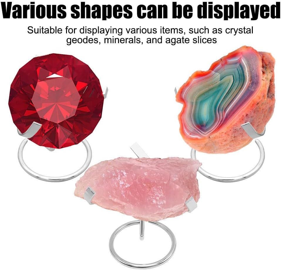Thumbnail 2 de BDKMMS Crystal Display Stand (4-Pack) – Iron Heart Stones Easel Holders for Minerals & Fossils