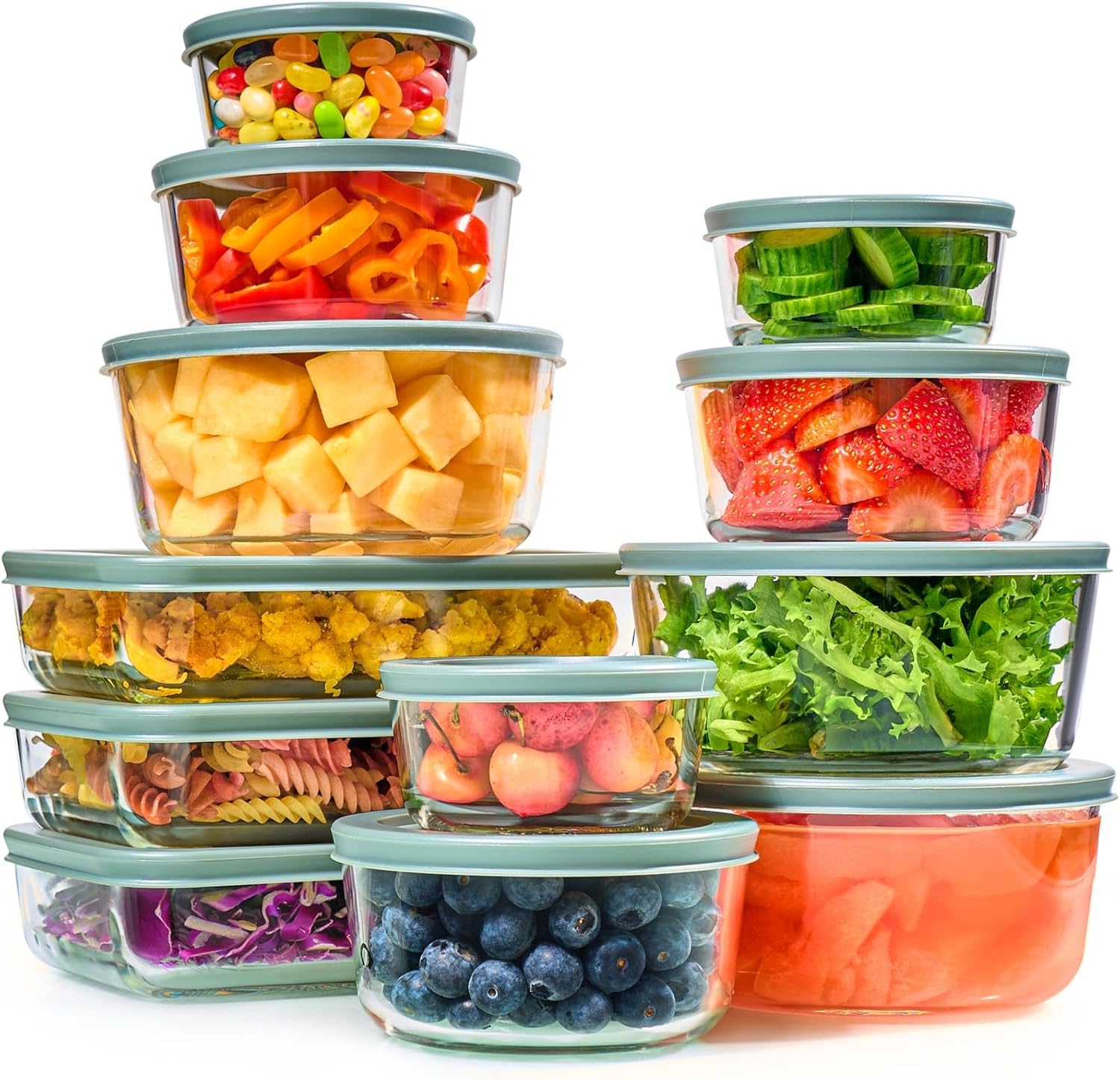 Detalle de 24pc Glass Food Storage Set 24pc