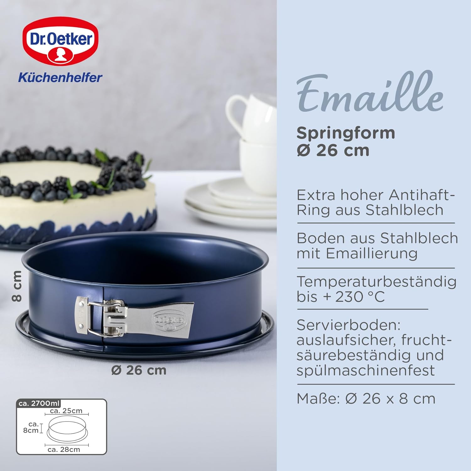 Detalle de Dr. Oetker Springform 26 cm 🍰