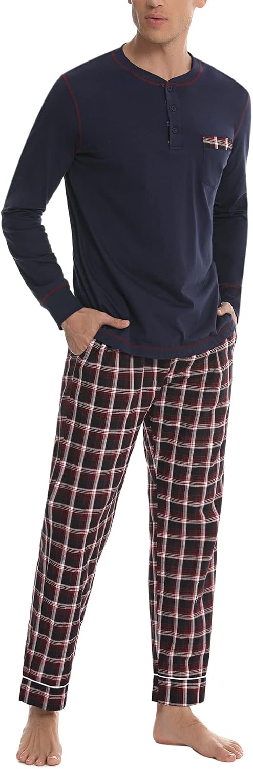 Detalle 2 de Litherday Pyjama Long à Carreaux Homme 2 pièces