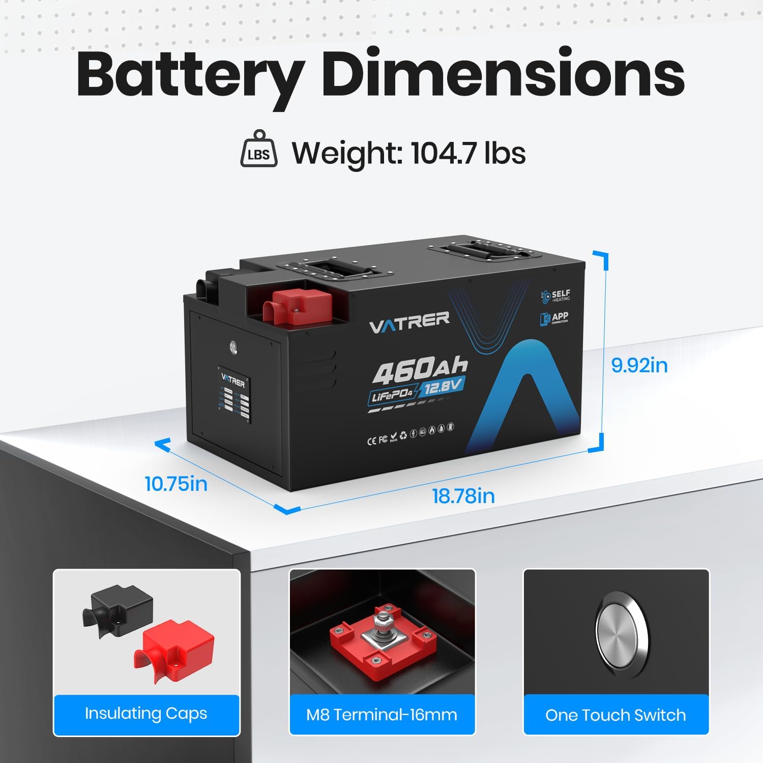 Detalle 2 de VATRER POWER LiFePO4 RV Battery 460Ah