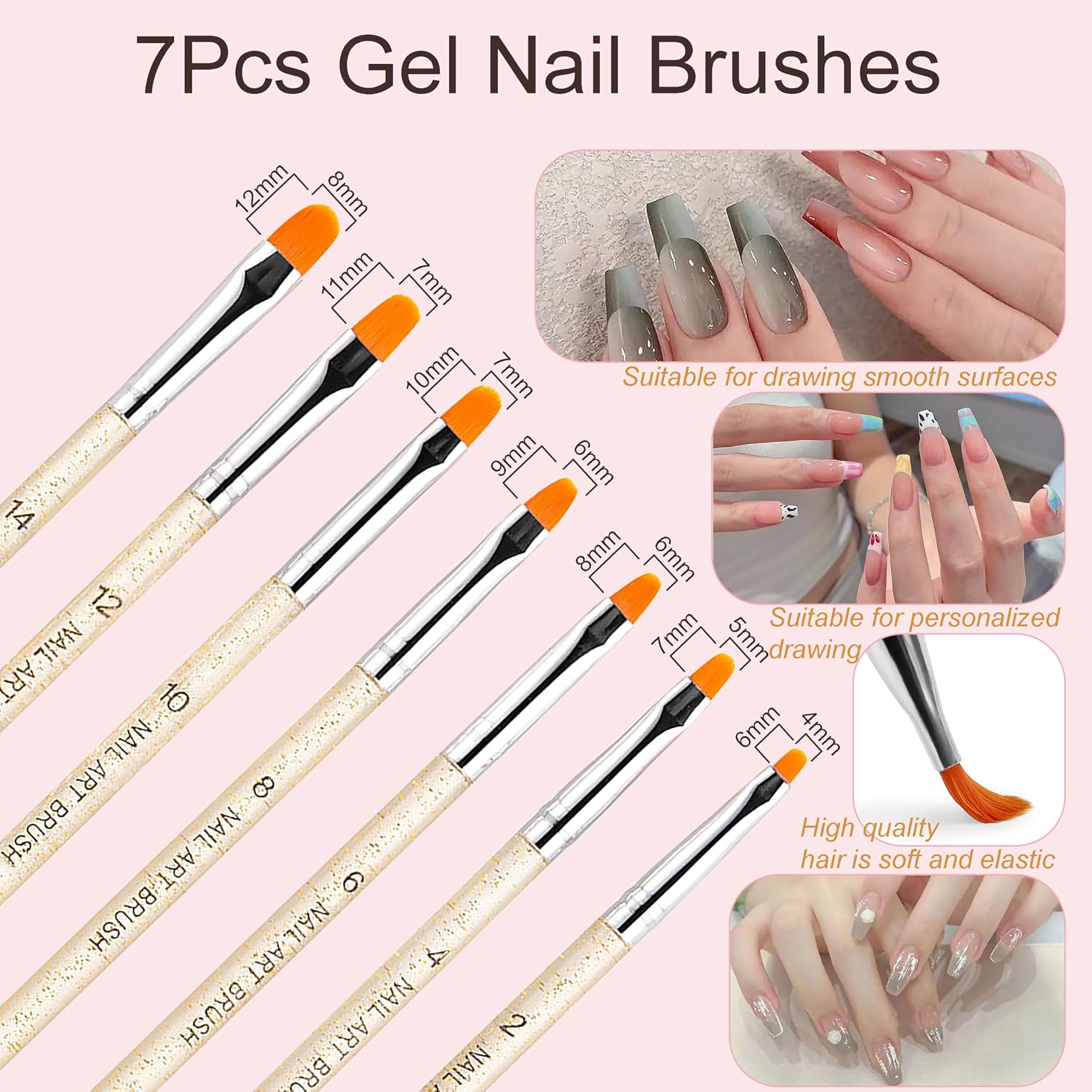 Detalle de MYR Nail Art Brush Set, 34 Pieces