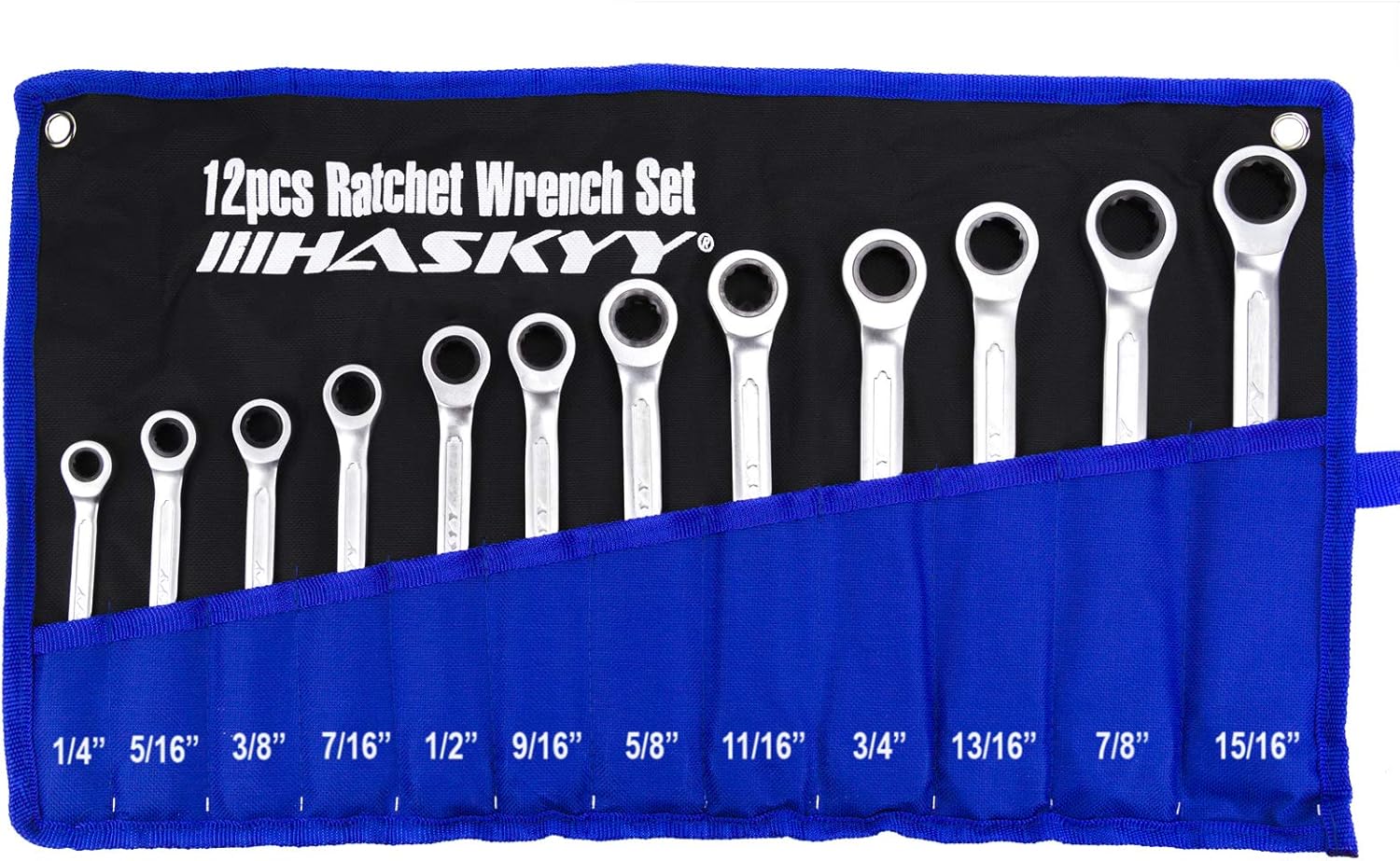 Thumbnail 5 de HASKYY Set di chiavi a cricchetto snodate 22 pezzi, 8–32 mm: versatilità e robustezza per ogni cantiere