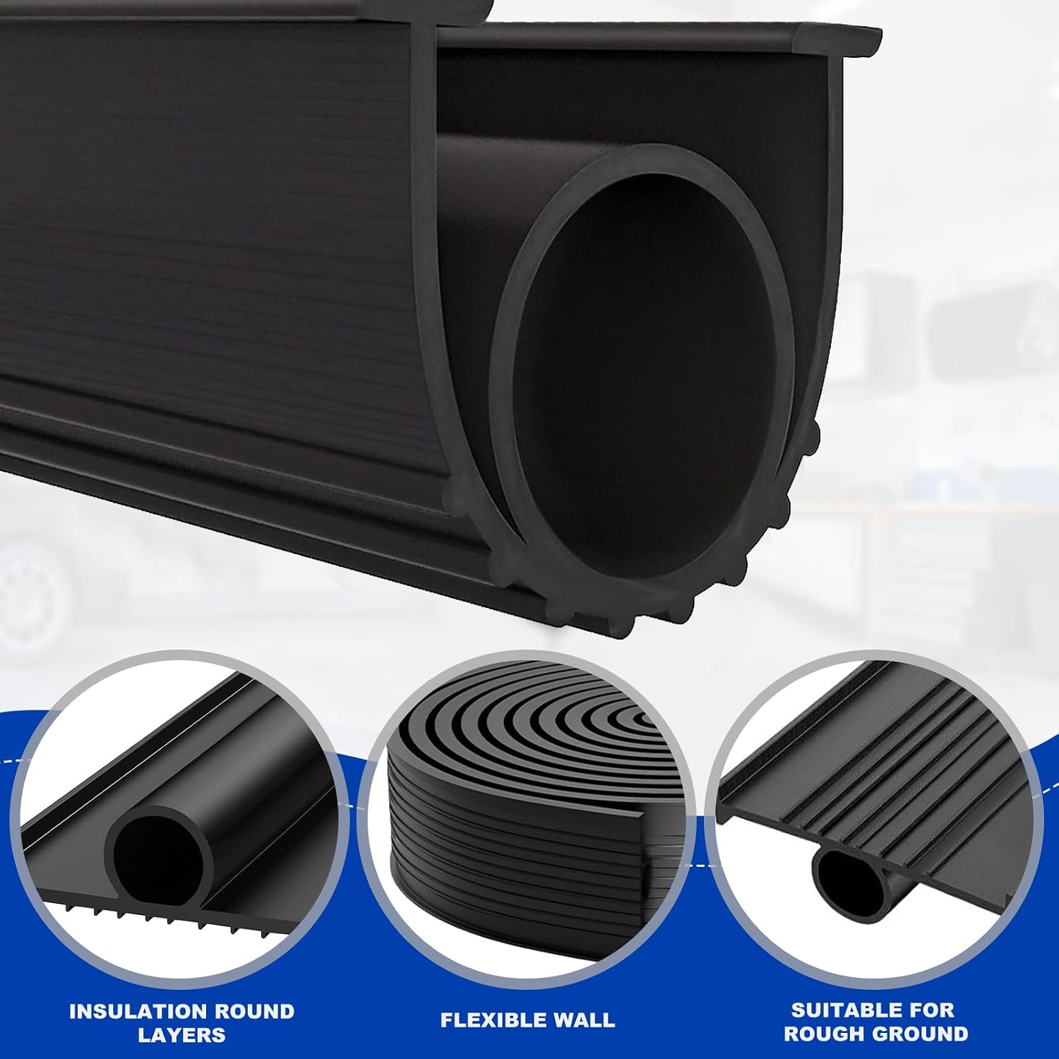 Detalle 2 de DGSL 23 Garage Door Bottom Seal, 5/16 T-End Rubber, 16 ft