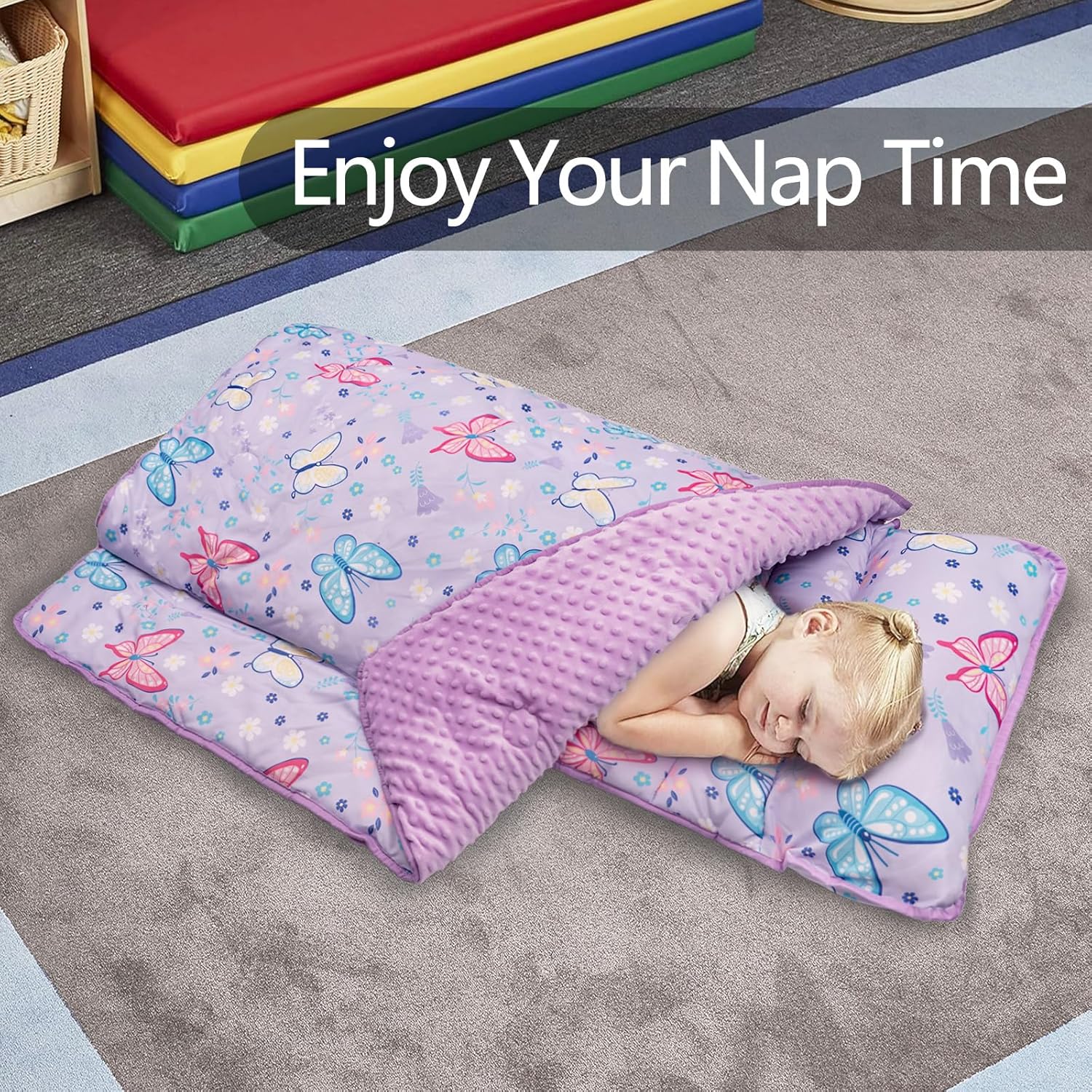 Thumbnail 4 de Primlect Toddler Nap Mat with Pillow, Thickened Extra Large Sleeping Bag (55" x 22")