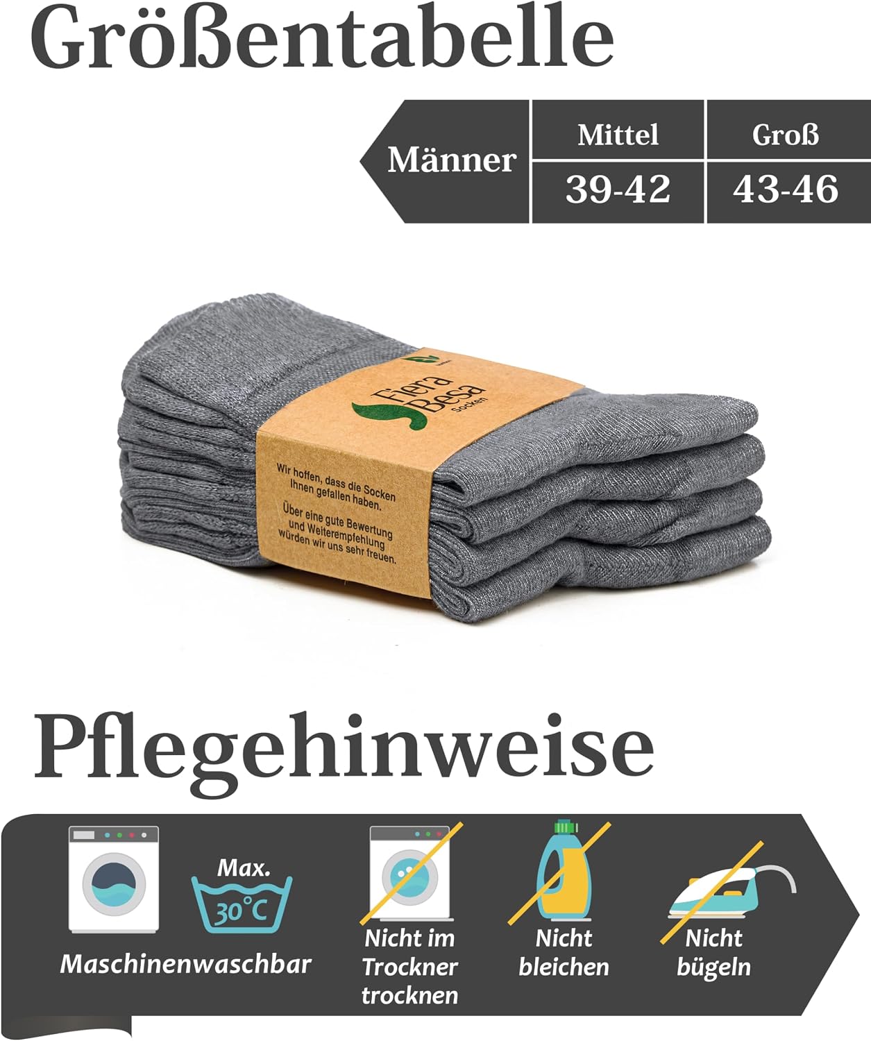 Detalle de Fiera Besa Diabetikersocken 80% Viskose