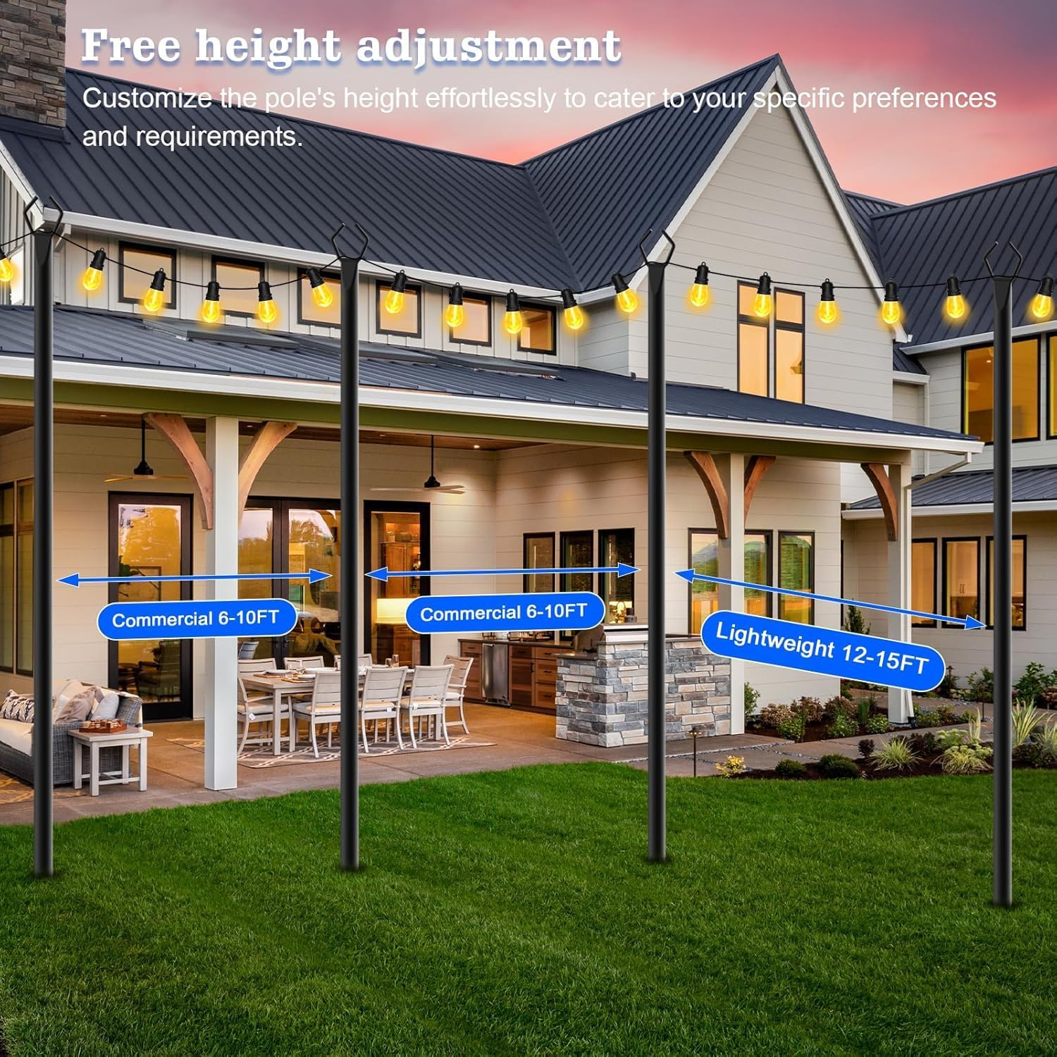 Thumbnail 3 de HoldOneLight 4 Pack string light poles