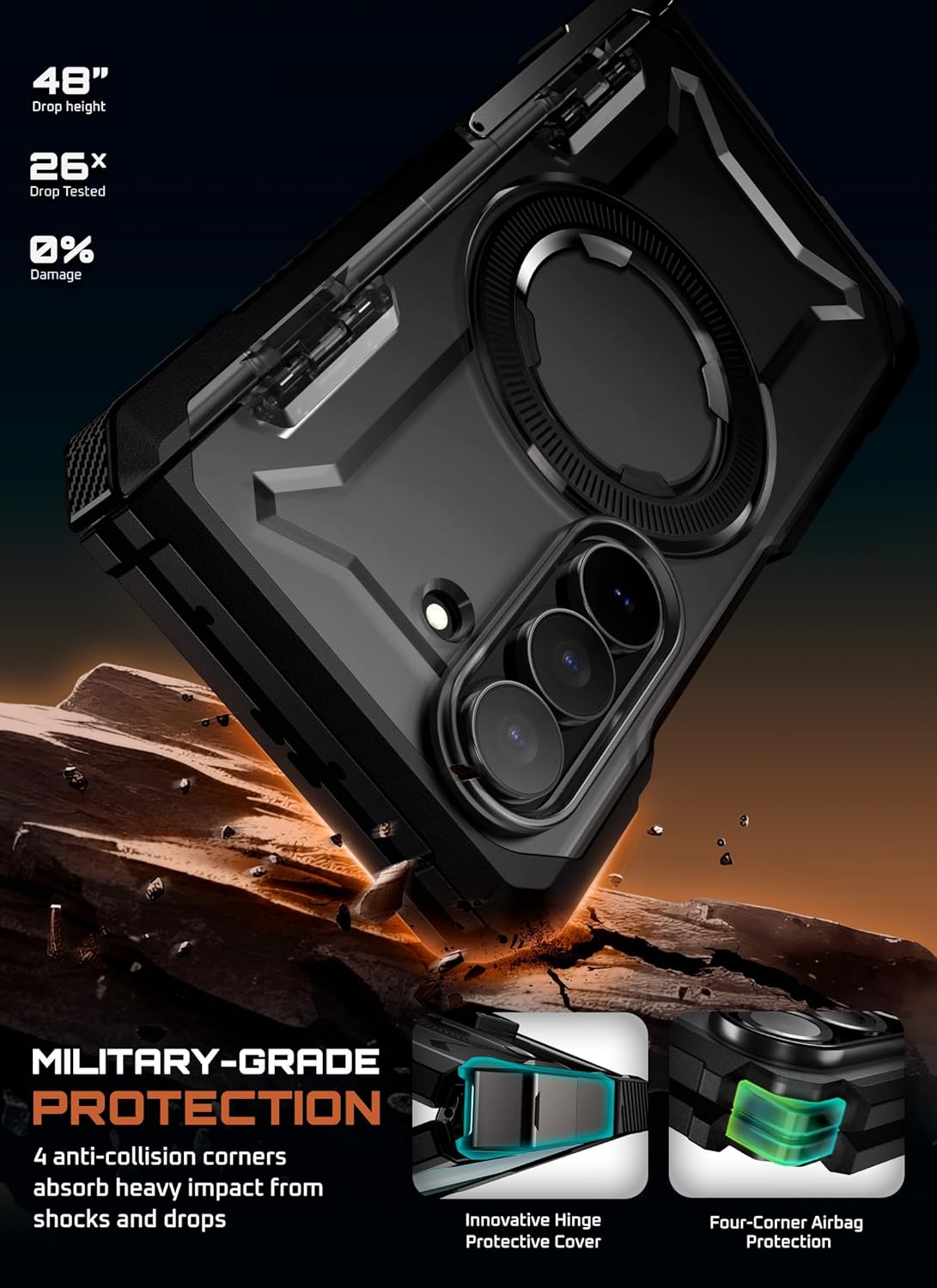 Thumbnail 2 de SUPCASE Samsung Galaxy Z Fold 7 rugged case with kickstand