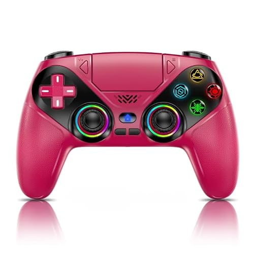 Detalle de Nonbliep RGB Wireless Controller für PS5/Slim/Pro/PC – Back Paddles, Turbo, Makro, Lautsprecher, Dual Vibration & 3,5-mm Audio