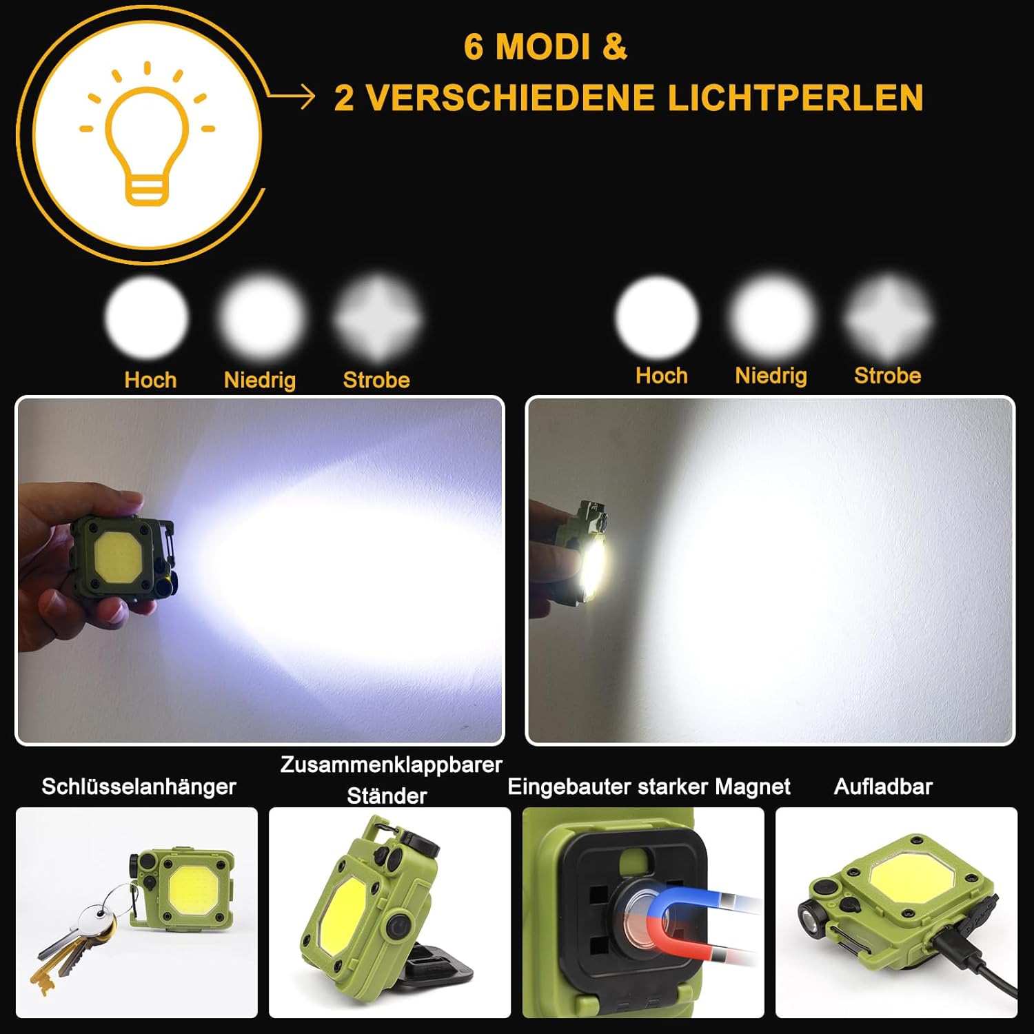 Detalle de BEYSTE XHQ99.2 Torcia LED potente 1.000.000 lumen 🔦