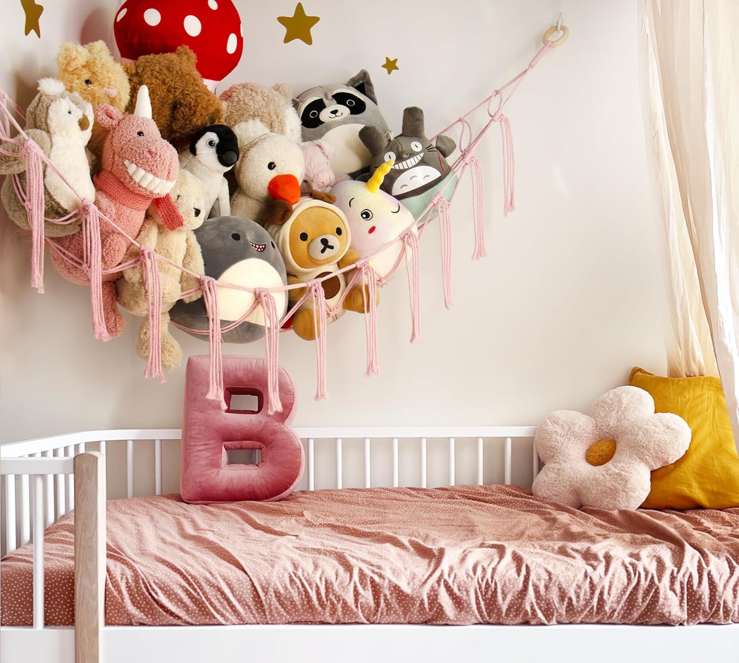 Detalle 2 de Baby Teddy Hammock: Plush Toy Storage Net for Nursery and Kids' Rooms
