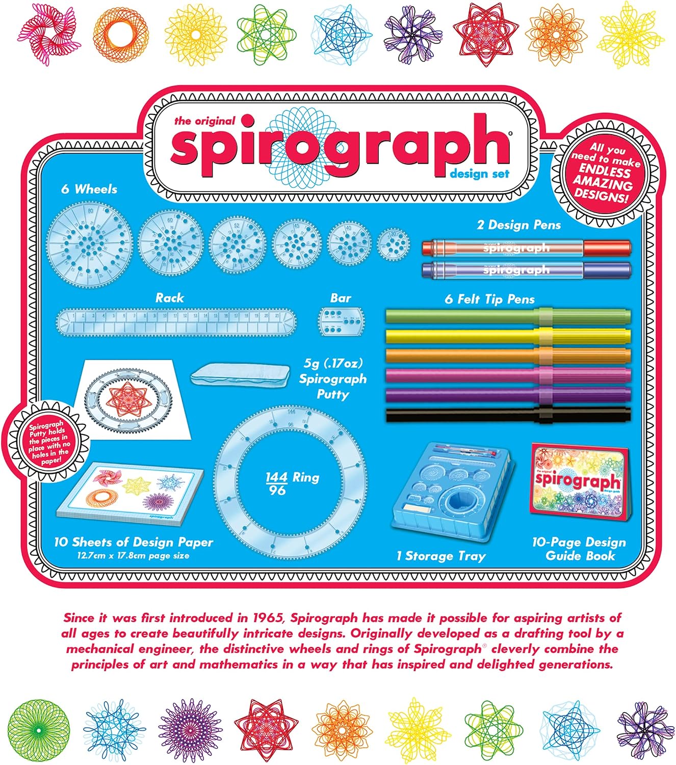 Detalle 2 de Spirograph Design Set – 30-Piece Creativity Kit for Endless Designs