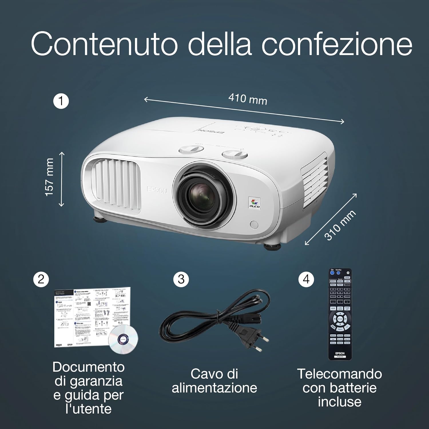 Thumbnail 2 de Epson EH-TW7100 Proiettore 3.000 Lumen 📽