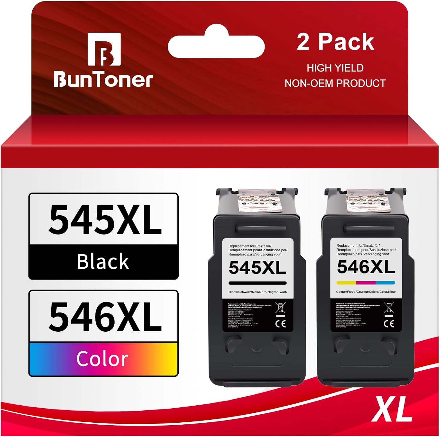 BunToner PG-545/546 XL Kompatible Druckerpatronen 2er-Pack 🖨