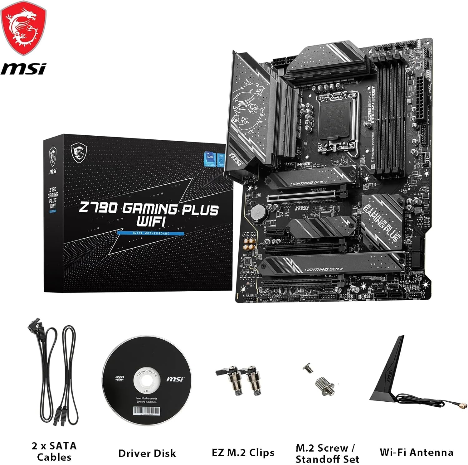 Thumbnail 6 de MSI Z790 Gaming Plus WiFi ATX motherboard for Intel 12th–14th Gen (LGA 1700) with DDR5 up to 7200+MHz/OC