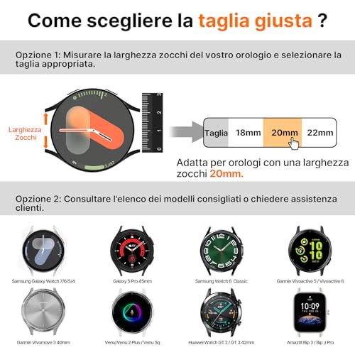 Thumbnail 6 de Fullmosa Cinturino Orologio 20 mm in Nylon Elastico con Chiusura Magnetica