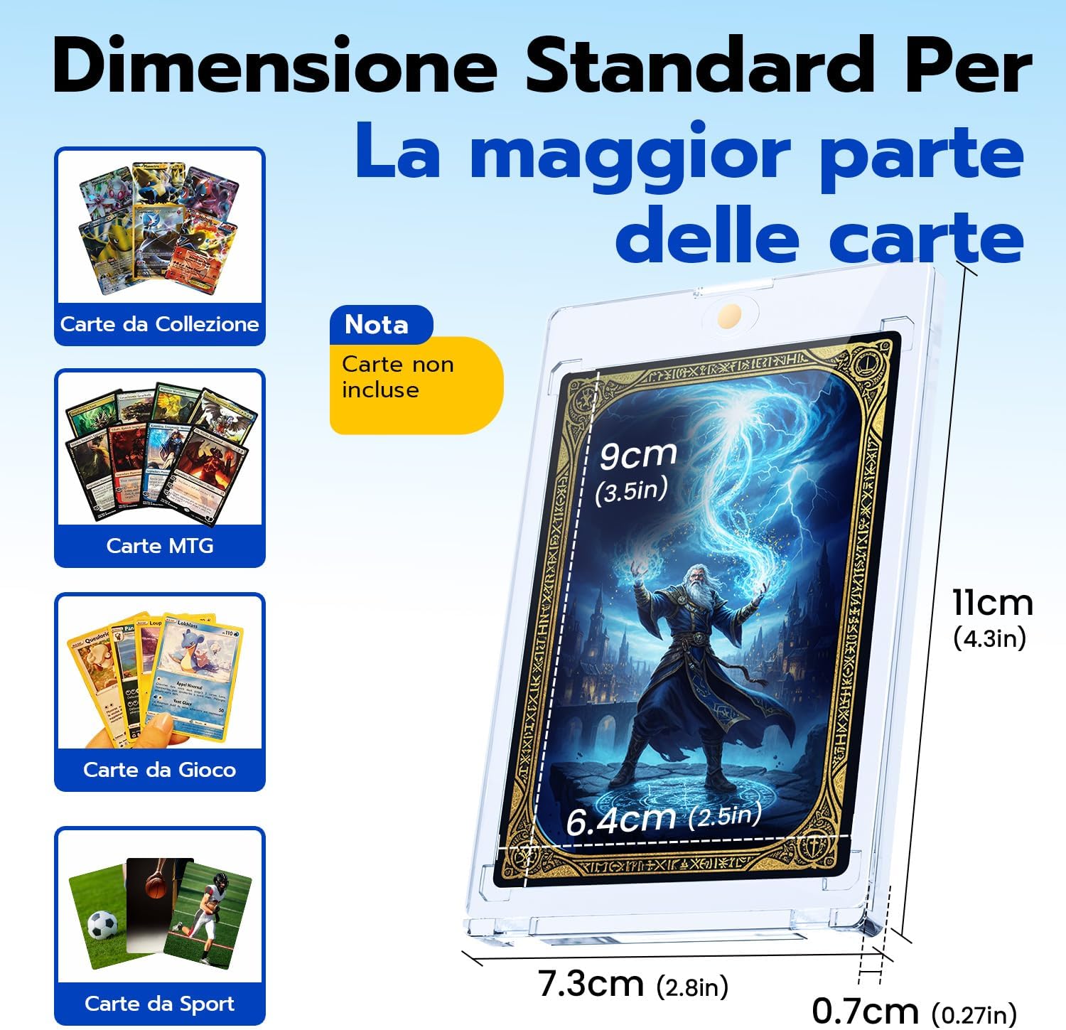 Thumbnail 3 de Tolesum Aggiornato porta carte magnetico UV 20 pezzi (35PT) per carte collezionabili