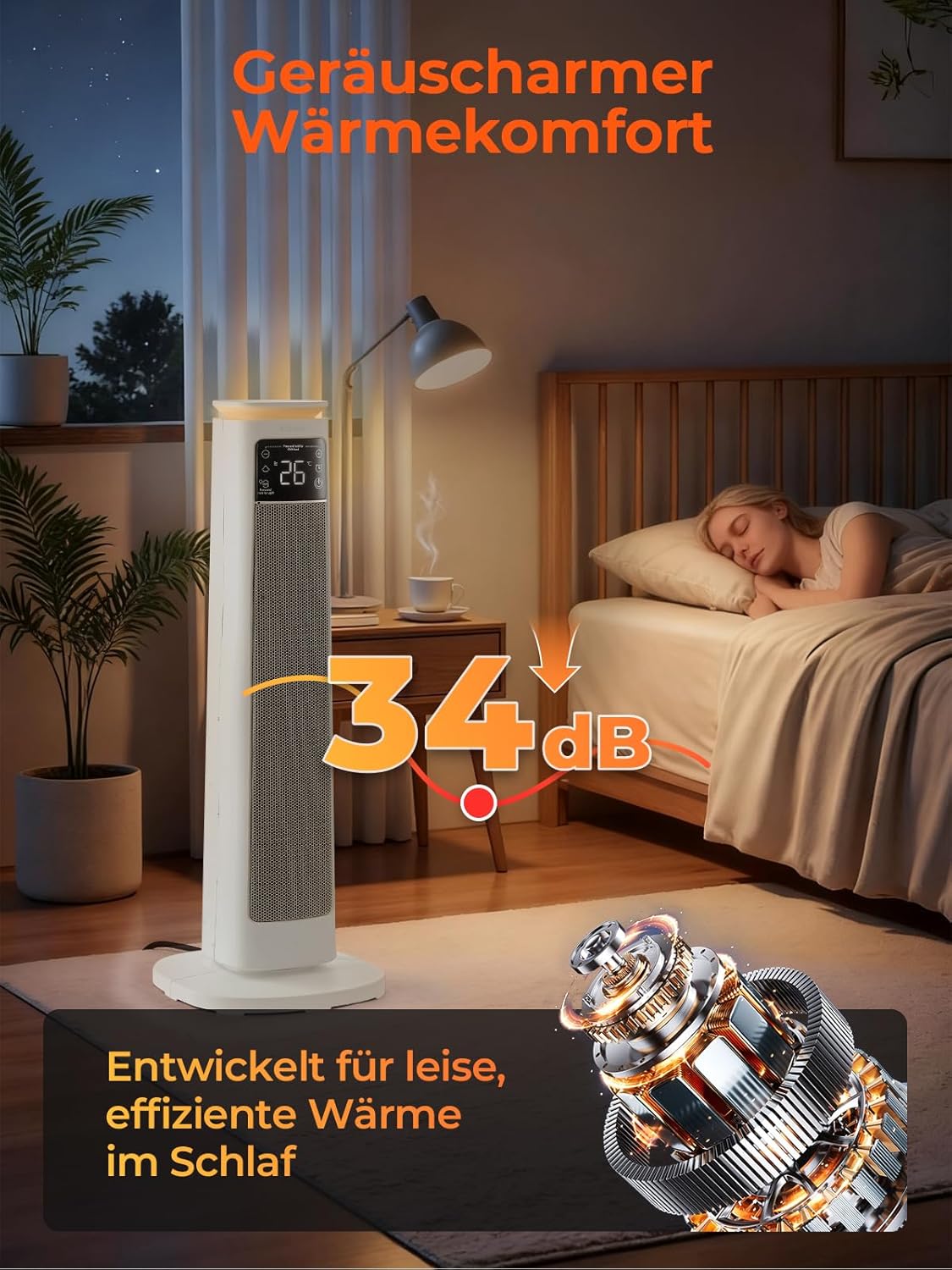 Thumbnail 3 de Heizlüfter Energiesparend 2000W mit PTC Keramik: leise, flexibel und smart