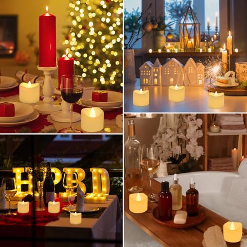 Detalle de CNMTCCO Candela LED senza fiamma 24 pezzi – Luce calda e sicura per decorazioni festive
