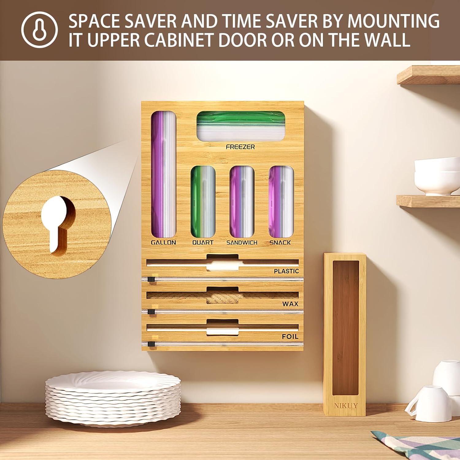 Thumbnail 3 de NIKUY Bamboo 9-in-1 Wrap and Bag Organizer