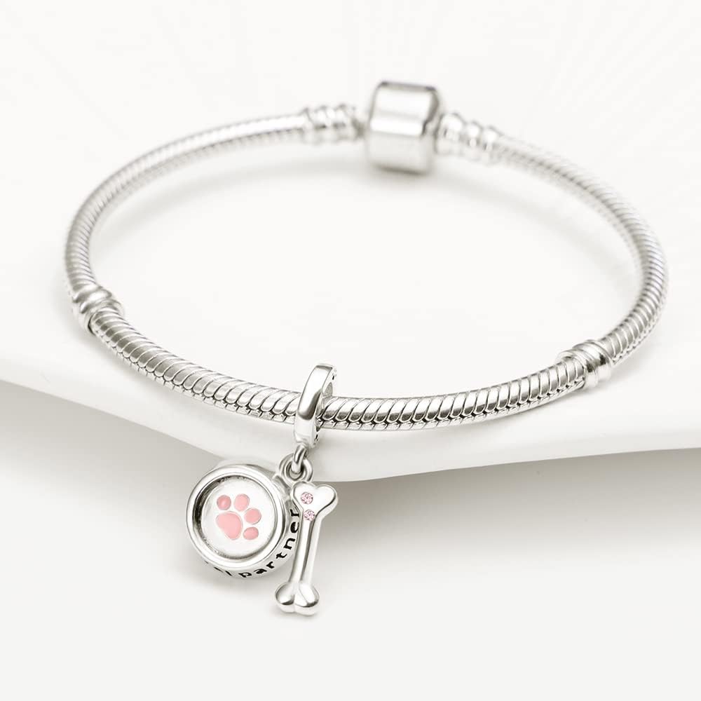 Thumbnail 2 de Pandach Damen Charm-Anhänger aus 925 Sterling Silber mit Zirkonia – kompatibel mit europäischen Charm-Armbändern und Ketten