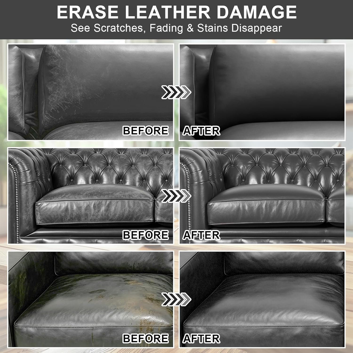 Thumbnail 3 de STARTSO WORLD Leather Recoloring Balm (Dark Gray) — Leather Repair & Color Restorer for Furniture