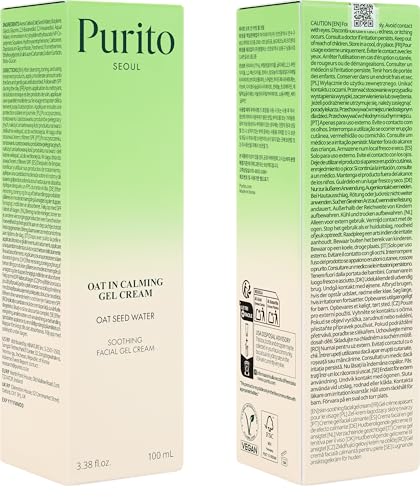 Thumbnail 8 de PURITO Oat Calming Gel Cream für empfindliche Haut, 100 ml – beruhigende Feuchtigkeit mit Hafersamenwasser