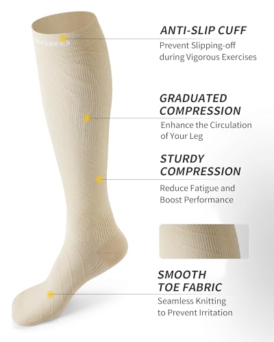 Thumbnail 2 de CAMBIVO Compression Socks for Women & Men – 2 Pairs for Travel, Work and Daily Wear