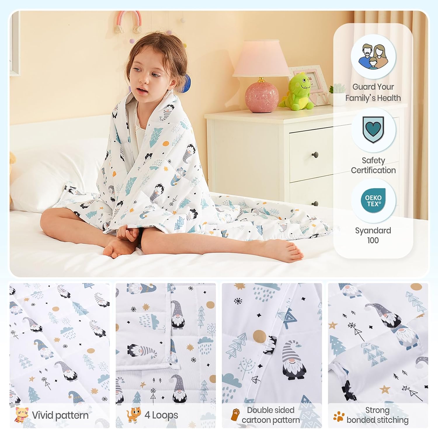 Detalle 1 de HOSUKKO Weighted Blanket 10 lb
