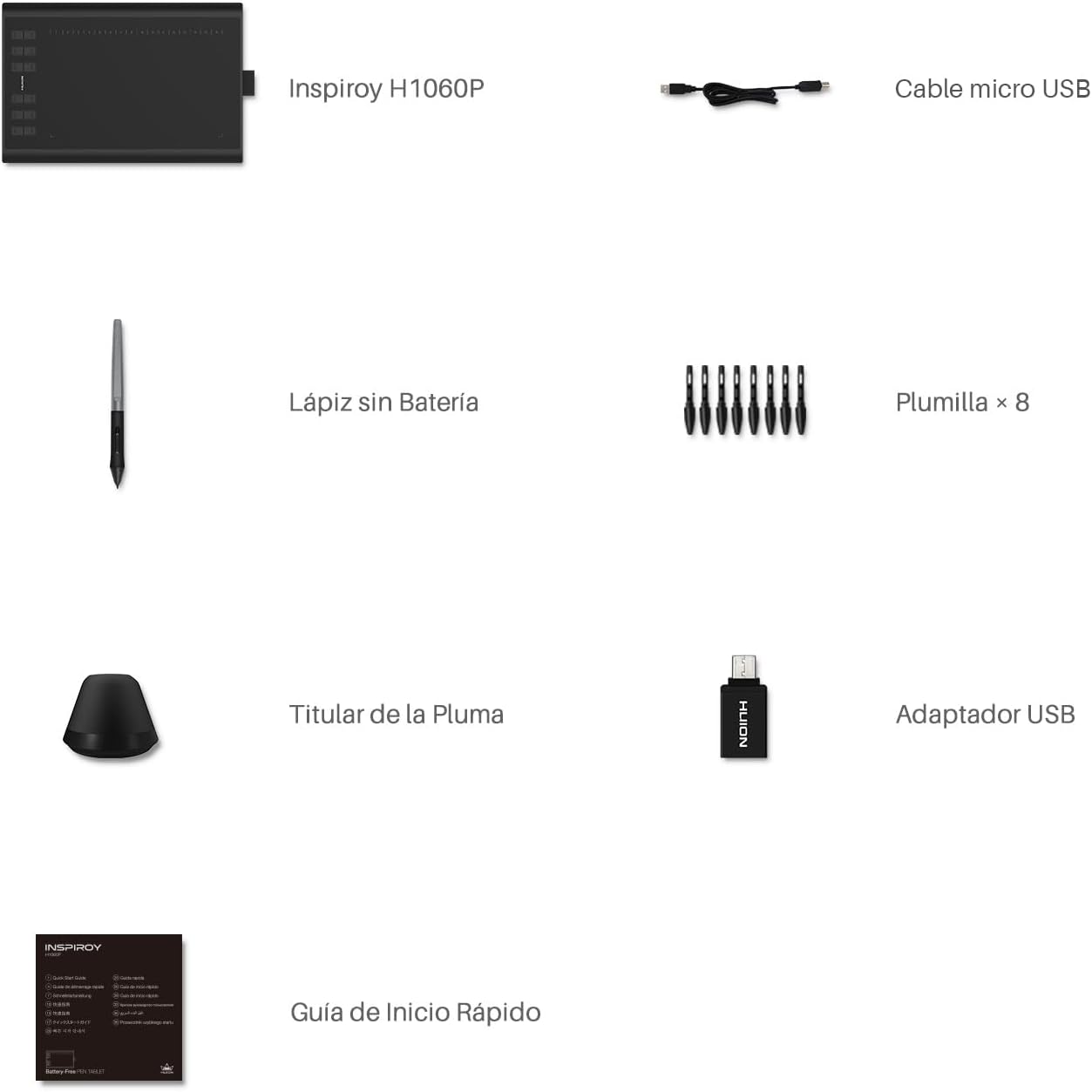 Thumbnail 9 de HUION Inspiroy H1060P Tableta Gráfica 10"x6.25" 🎨