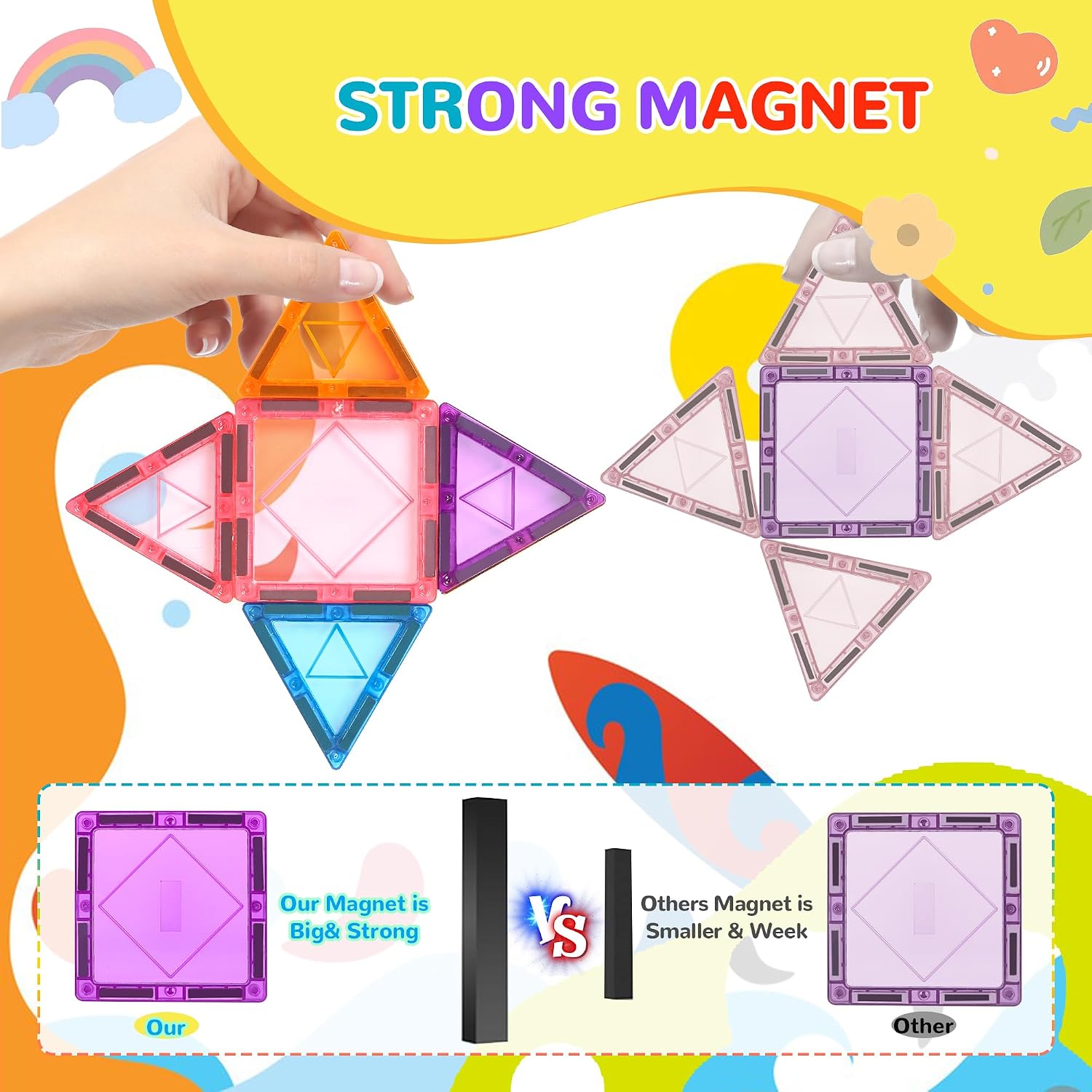 Thumbnail 4 de Magnetic Tiles 62-piece magnetic building set for kids 🧩