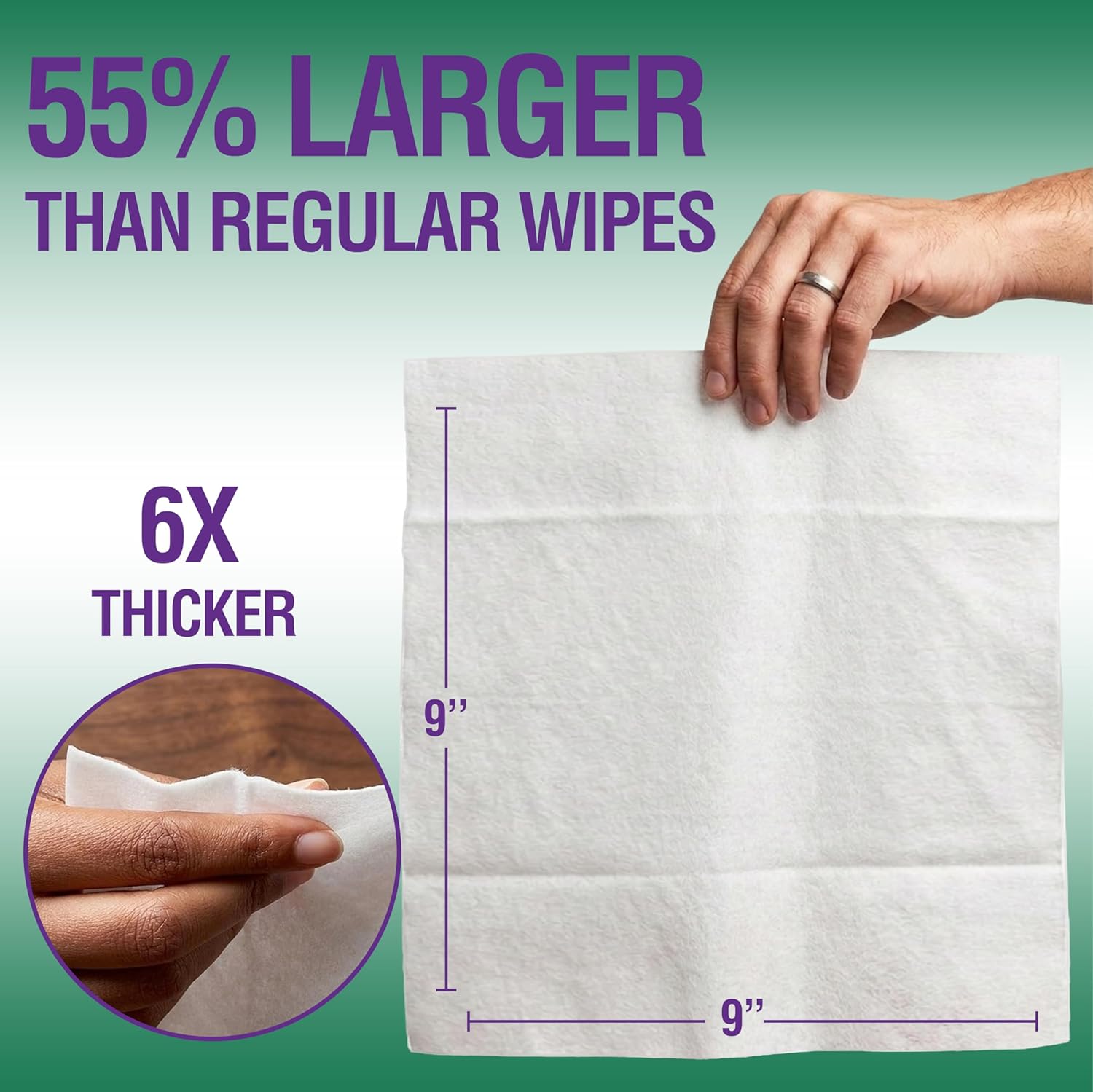 Thumbnail 2 de OPTEEL BW-160 Bath Shower Wipes, 160 Count, Extra-Large No-Rinse Cloths