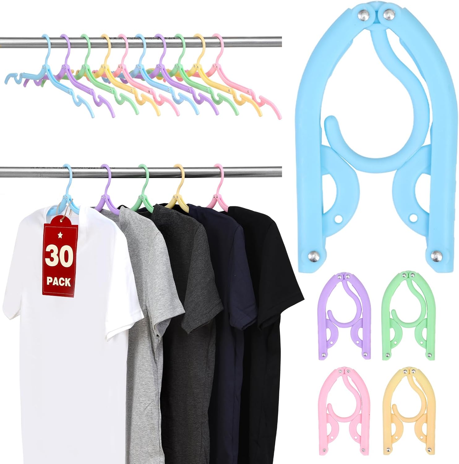 Detalle de Foldable Travel Hangers, 3.5 x 5.1 Inches