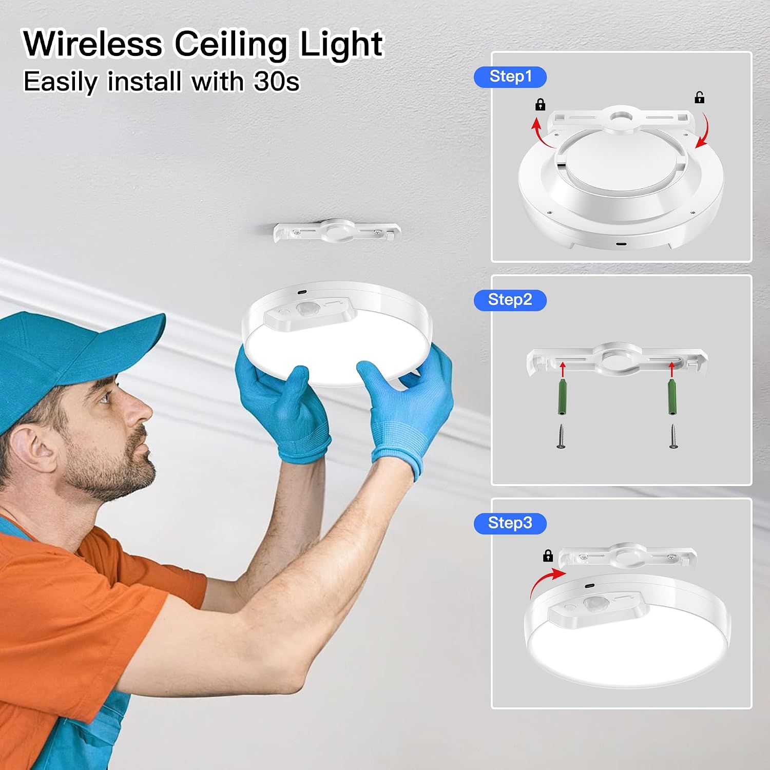 Thumbnail 5 de Homelist 2 Pack Motion Sensor Lights 500LM