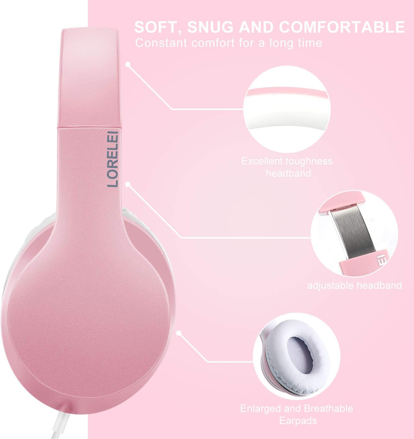 Detalle 2 de LORELEI X6 Over-Ear Headphones 1.5m cable