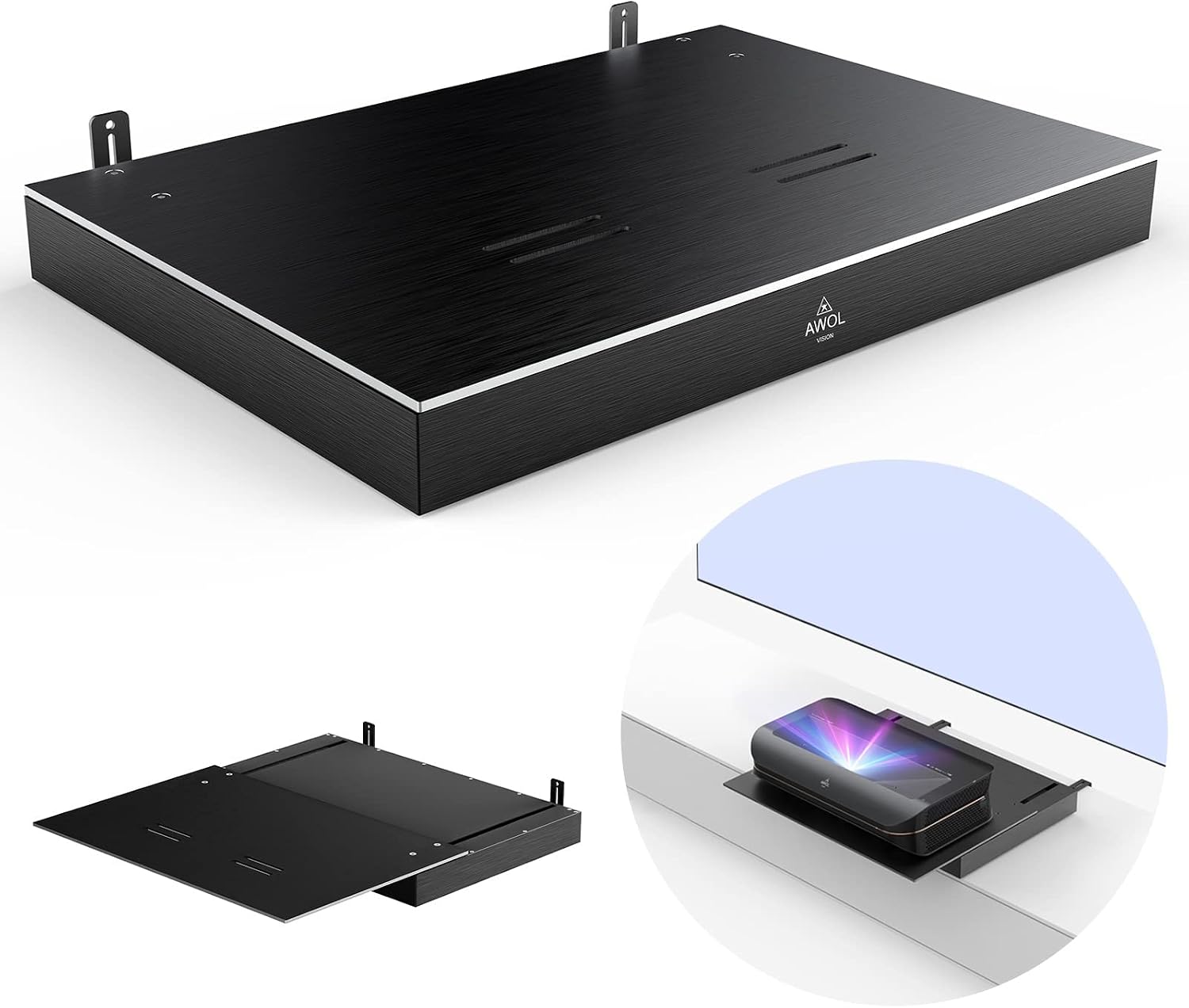 Detalle de AWOL VISION IC-A150 motorised UST projector shelf 150"
